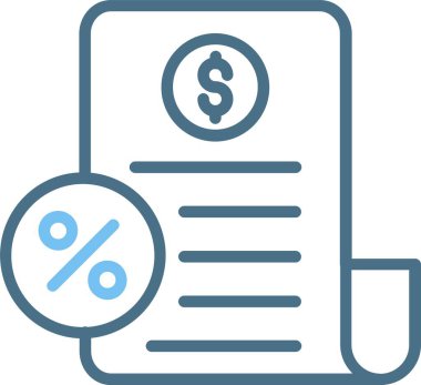 Vergi Satırı İki Renk Simgesi