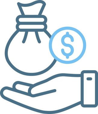 Para Çizgisi İki Renk Simgesi