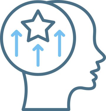 Yetenek Geliştirme Satırı İki Renk Simgesi