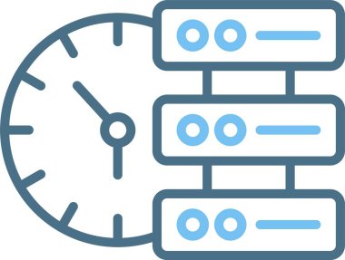 Hız Çizgisi İki Renk Simgesi