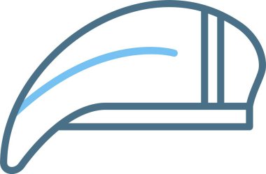 Beret Çizgisi İki Renk Simgesi