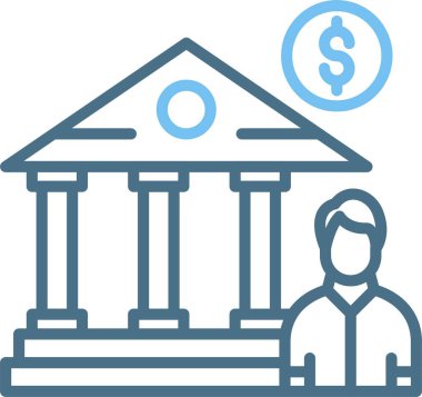 Banka Satır 2 Renk Simgesinde İş