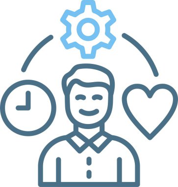 Organize yaşam Çizgisi İki Renk Simgesi