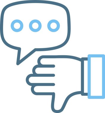 Başparmaklar Aşağı Satır İki Renk Simgesi