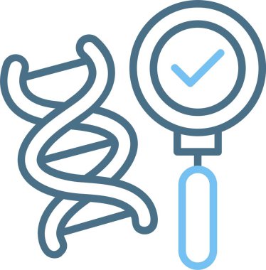 DNA Araştırma Satırı İki Renk Simgesi