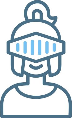 Şövalye Çizgisi İki Renk Simgesi