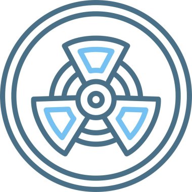 Radyasyon Çizgisi İki Renk Simgesi