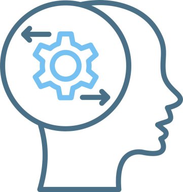 Davranış Çizgisi İki Renk Simgesi