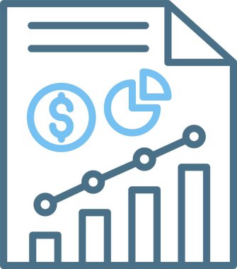 İstatistiksel Satır İki Renk Simgesi