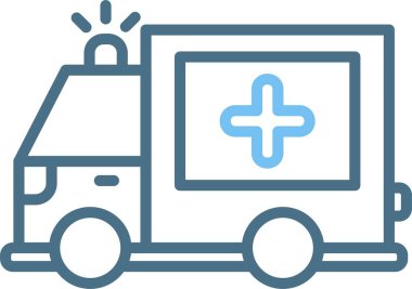 Ambulans Hattı İki Renkli Simge