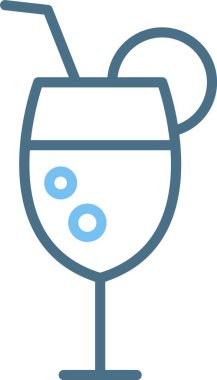 Kokteyl Satırı İki Renk Simgesi