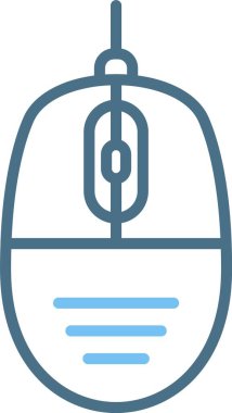 Bilgisayar Fare Satırı İki Renk Simgesi