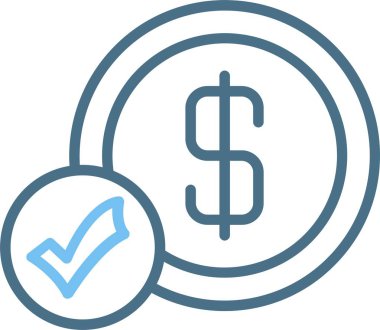 Dolar Çizgisi İki Renk Simgesi