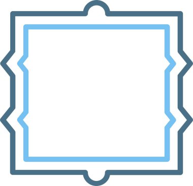 Çerçeve Çizgisi İki Renk Simgesi