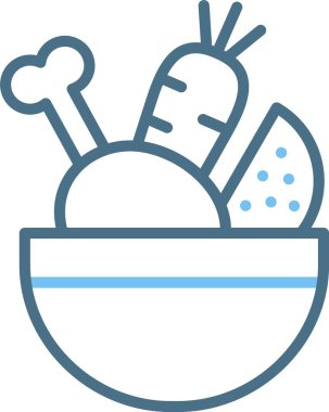 Gıda Çizgisi İki Renk Simgesi