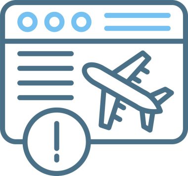 Önemli Bildirim Satır İki Renk Simgesi