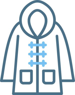 Yağmurluk Çizgisi İki Renk Simgesi