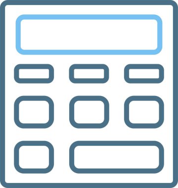 Hesaplayıcı Satır İki Renk Simgesi