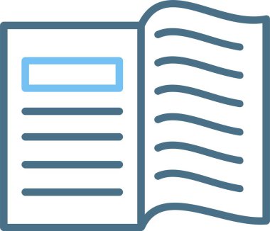 Kitap Satırı İki Renk Simgesi