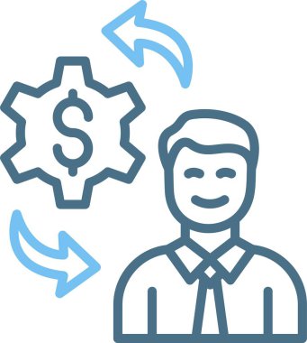 İstihdam Satırı İki Renk Simgesi