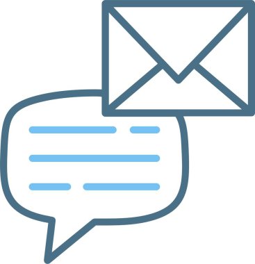 Posta Satırı İki Renk Simgesi