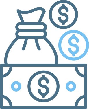 Para Çizgisi İki Renk Simgesi