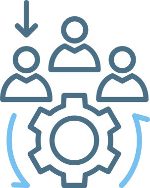 Seçim Süreci Satırı İki Renk Simgesi