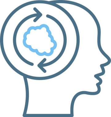 Psikolojik Satır İki Renk Simgesi