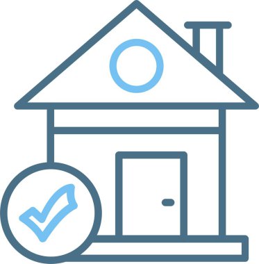 Ev Satırı İki Renk Simgesi