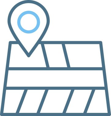 Harita Satırı İki Renk Simgesi