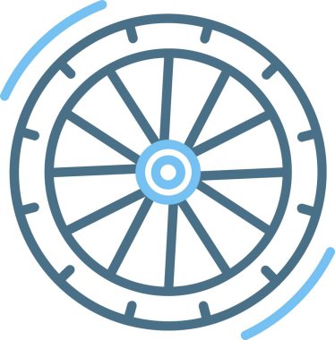 Lastik Çizgisi İki Renk Simgesi