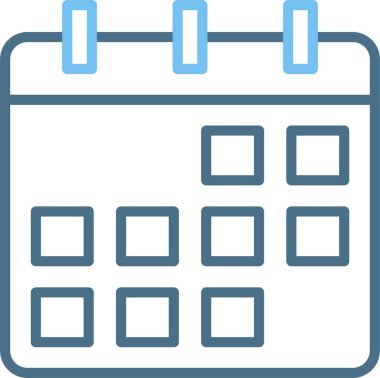 Takvim Satırı İki Renk Simgesi