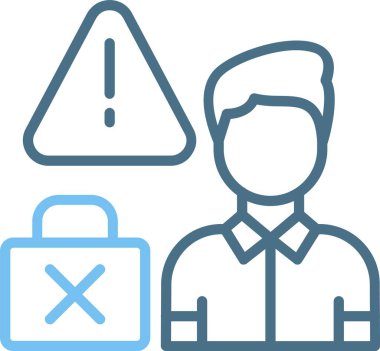 İşsiz Satır İki Renk Simgesi