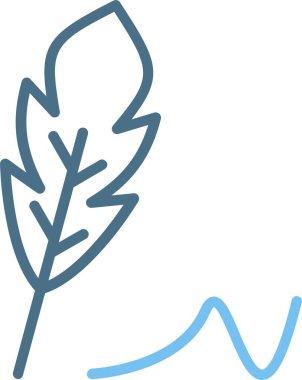 Tüy Satırı İki Renk Simgesi