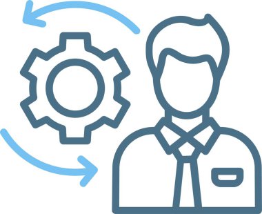 Görev Yönetimi Satırı İki Renk Simgesi