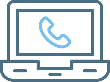 Laptop Satırı İki Renk Simgesi