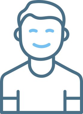 Erkek Satırı İki Renk Simgesi