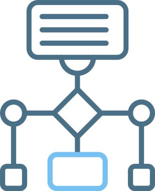 Çalışma Akışı Satırı İki Renk Simgesi