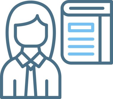 Kitap Satırı İki Renk Simgesi