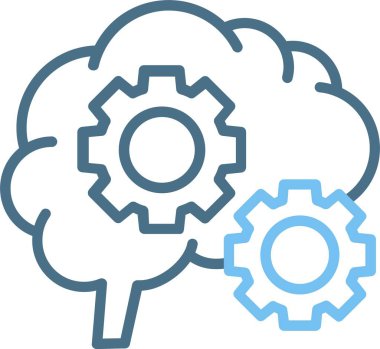 Bilişsel Fonksiyon Satırı İki Renk Simgesi