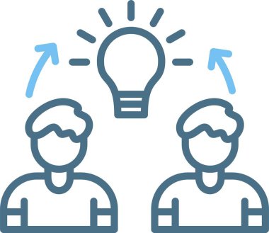 İşbirliği Satırı İki Renk Simgesi