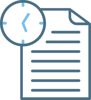 Belge Satırı İki Renk Simgesi