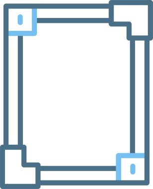 Çerçeve Çizgisi İki Renk Simgesi