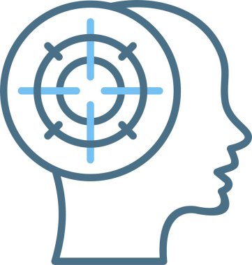 Odaklanma Satırı İki Renk Simgesi