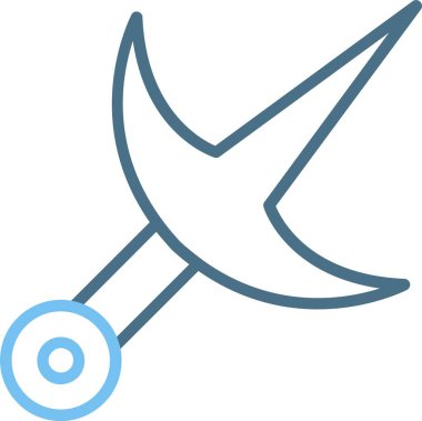 Kunai Satır İki Renk Simgesi