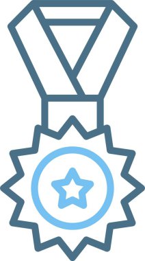 Madalya Satırı İki Renk Simgesi