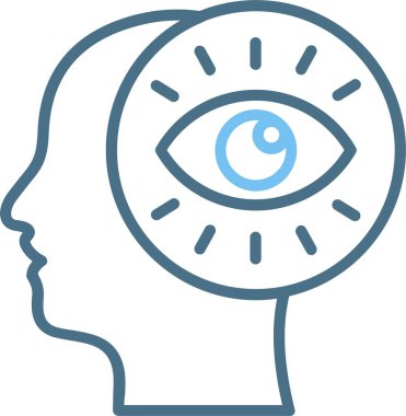 Göz Çizgisi İki Renk Simgesi