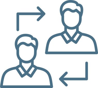 İlişki Satırı İki Renk Simgesi