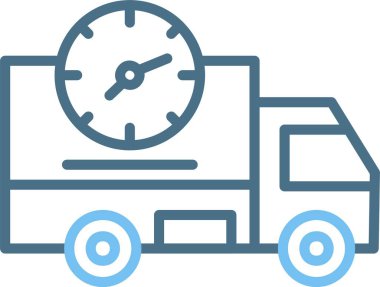 Sevkiyat Çizgisi İki Renk Simgesi