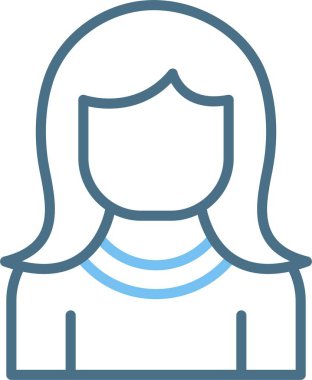 Kadın Satırı İki Renk Simgesi